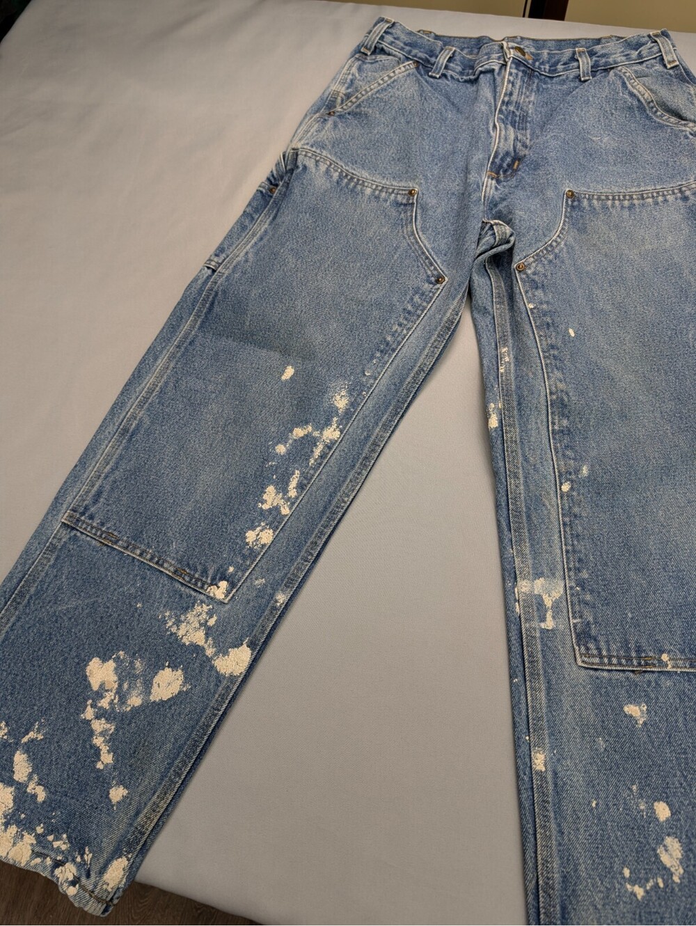Carhartt Double Knee Work Pants B73 DST Blue Denim 34x30